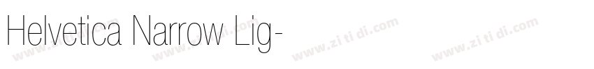 Helvetica Narrow Lig字体转换